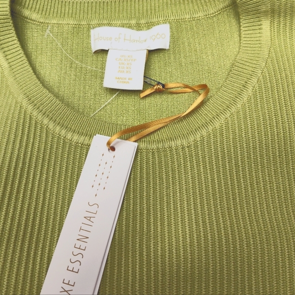 House of Harlow 1960 Crewneck Ribbed Knit Crop Top, XS - Picture 3 of 4